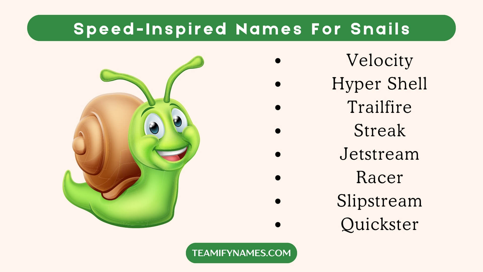Speed-Inspired Names For Snails