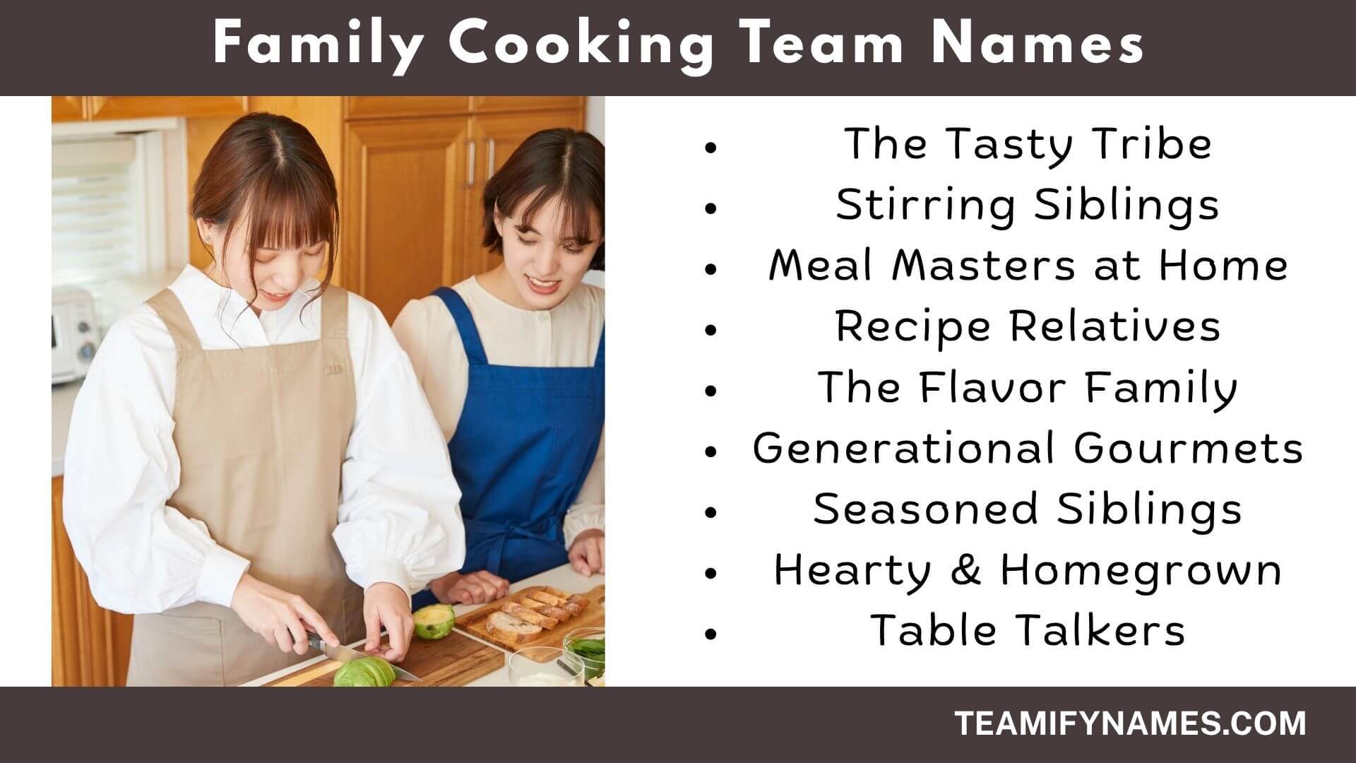 Family Cooking Team Names