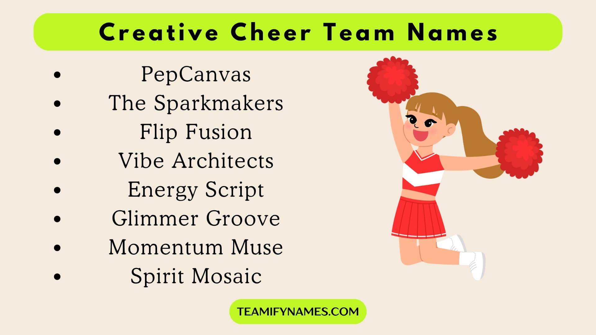 Creative Cheer Team Names