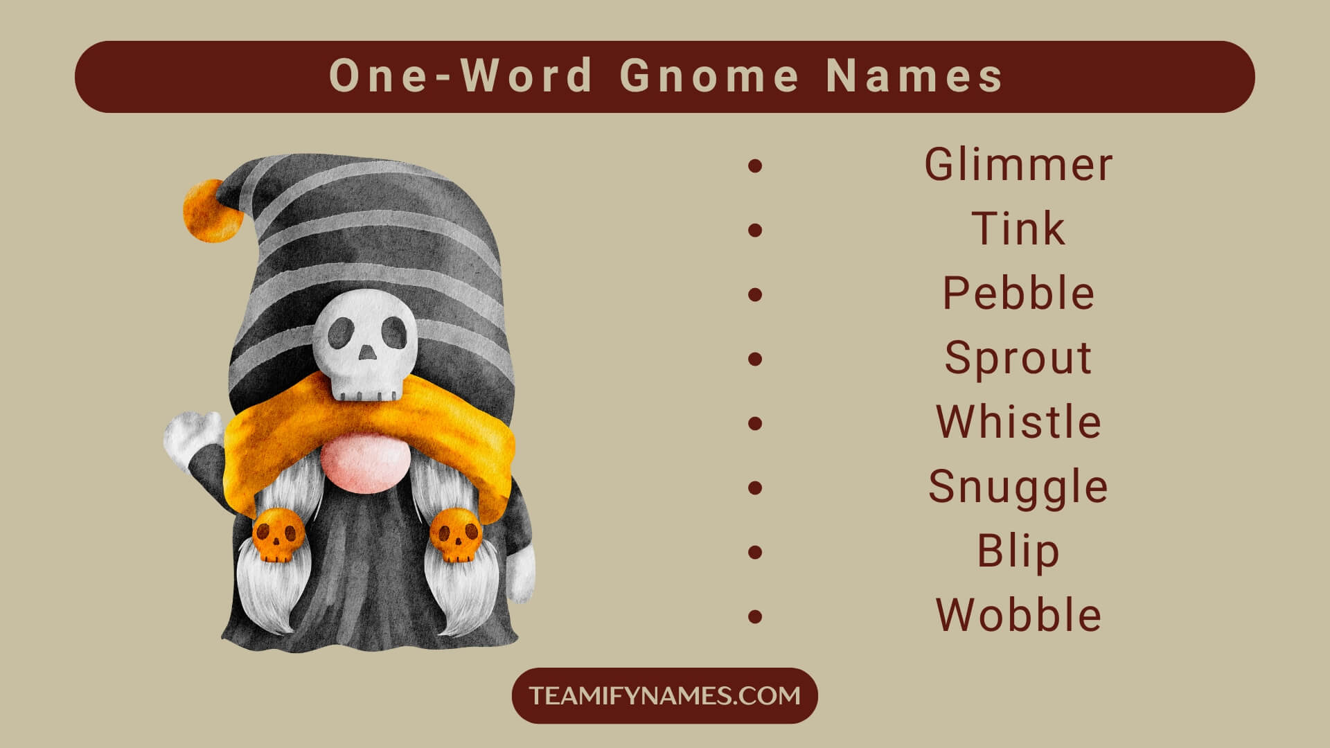 One-Word Gnome Names