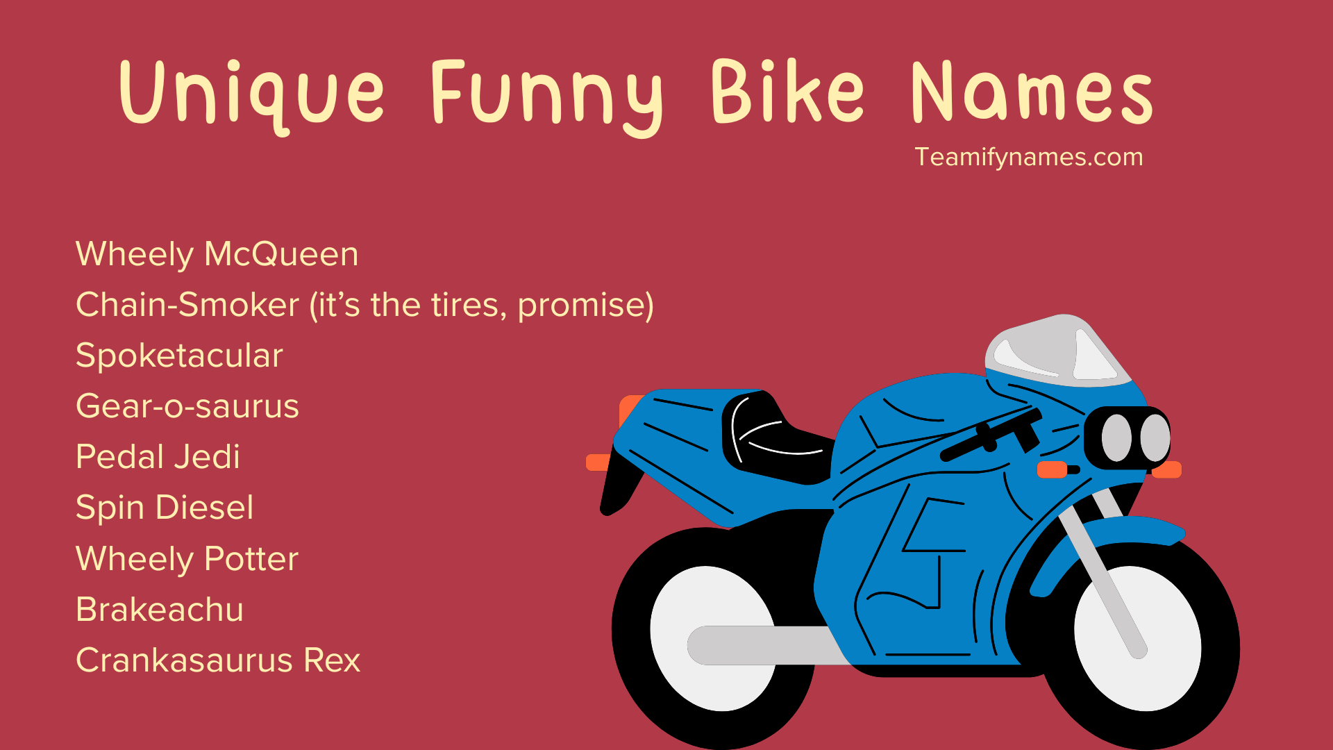 Unique Funny Bike Names