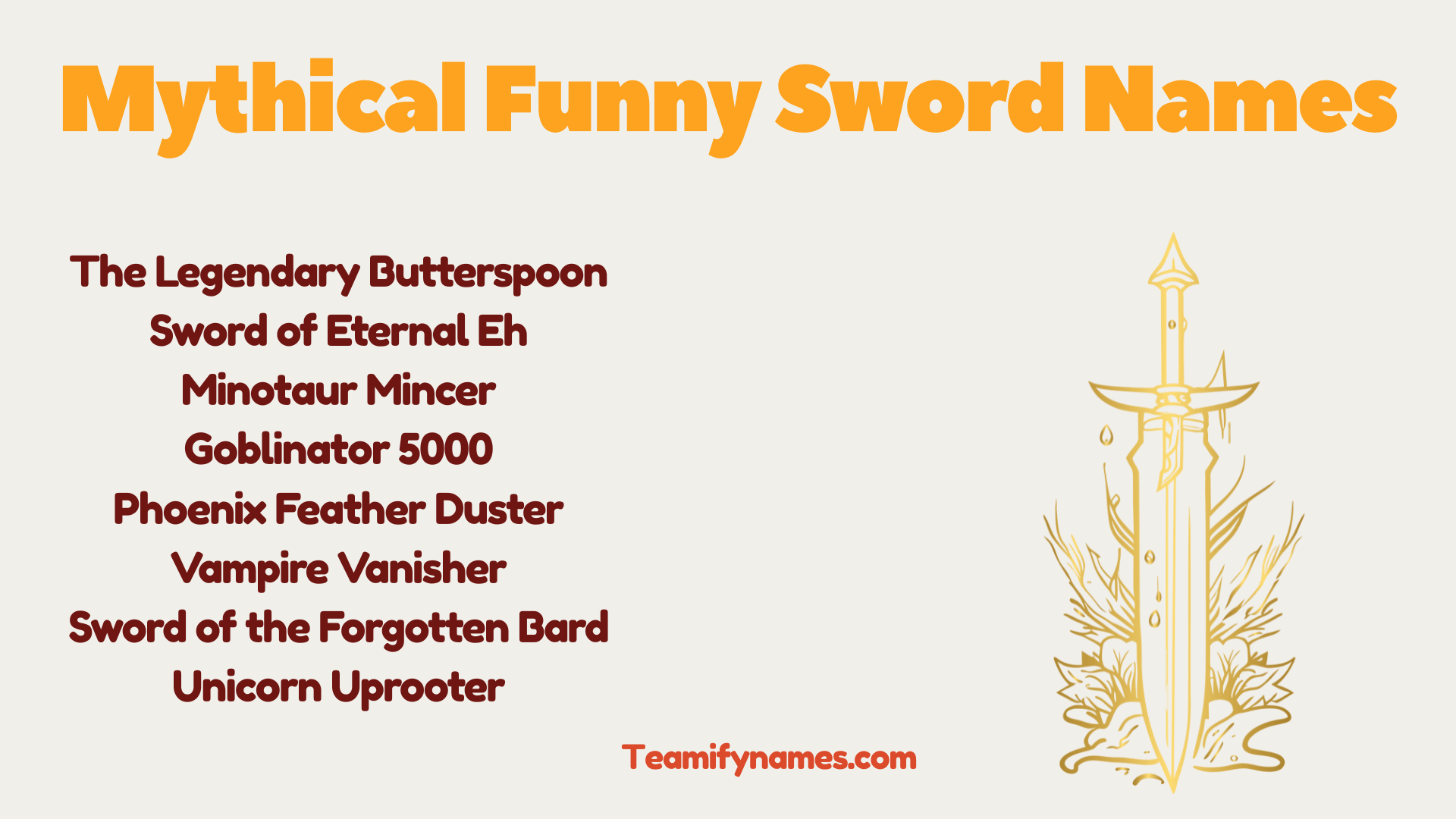 Mythical Funny Sword Names