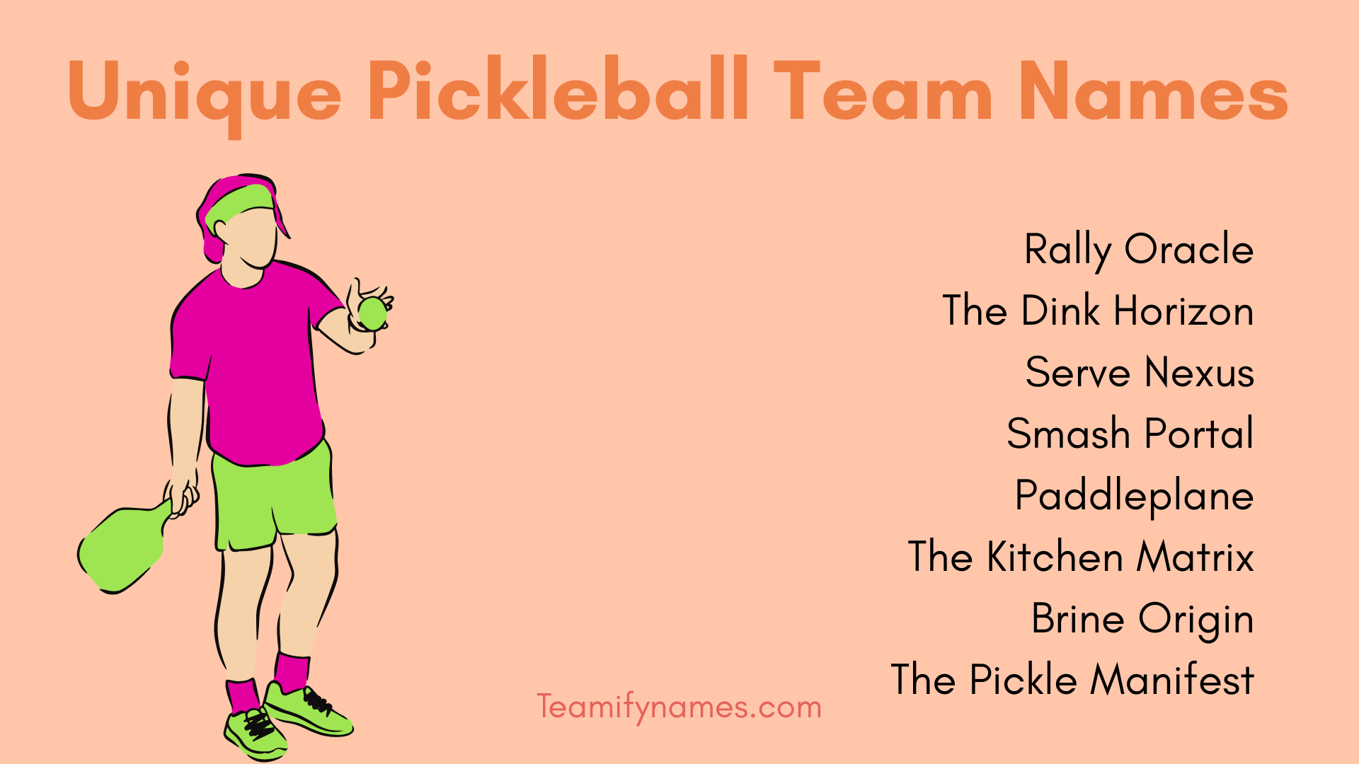 Unique Pickleball Team Names
