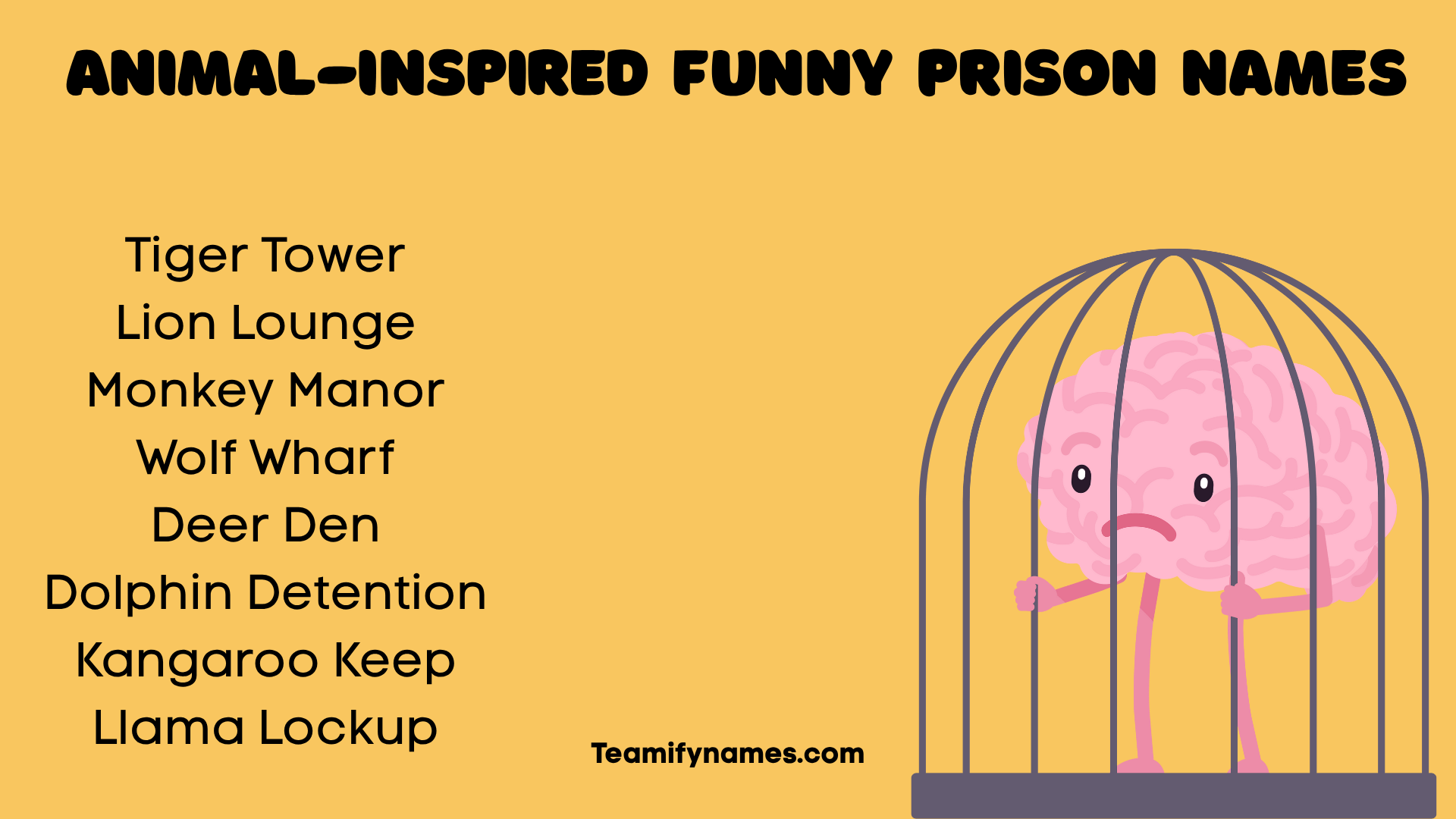 Animal-Inspired Funny Prison Names