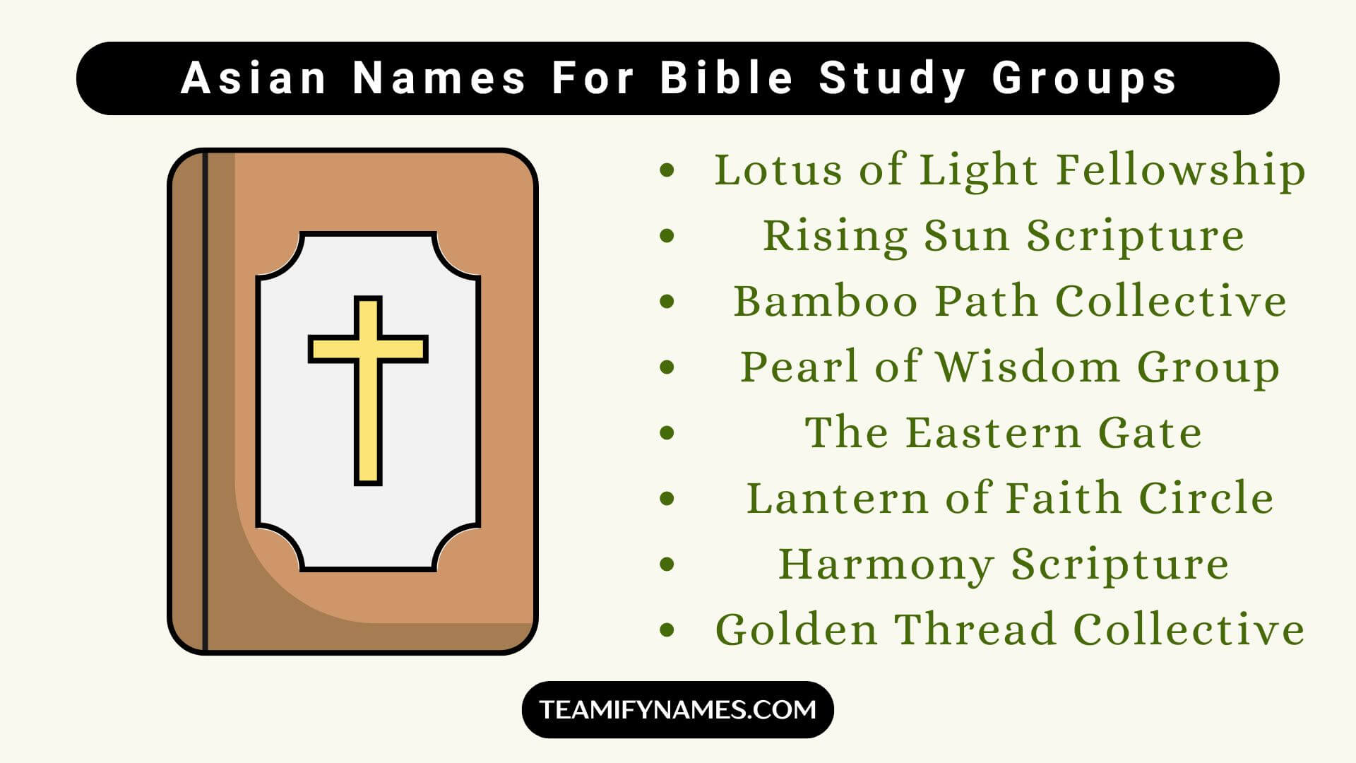 Asian Names For Bible Study Groups