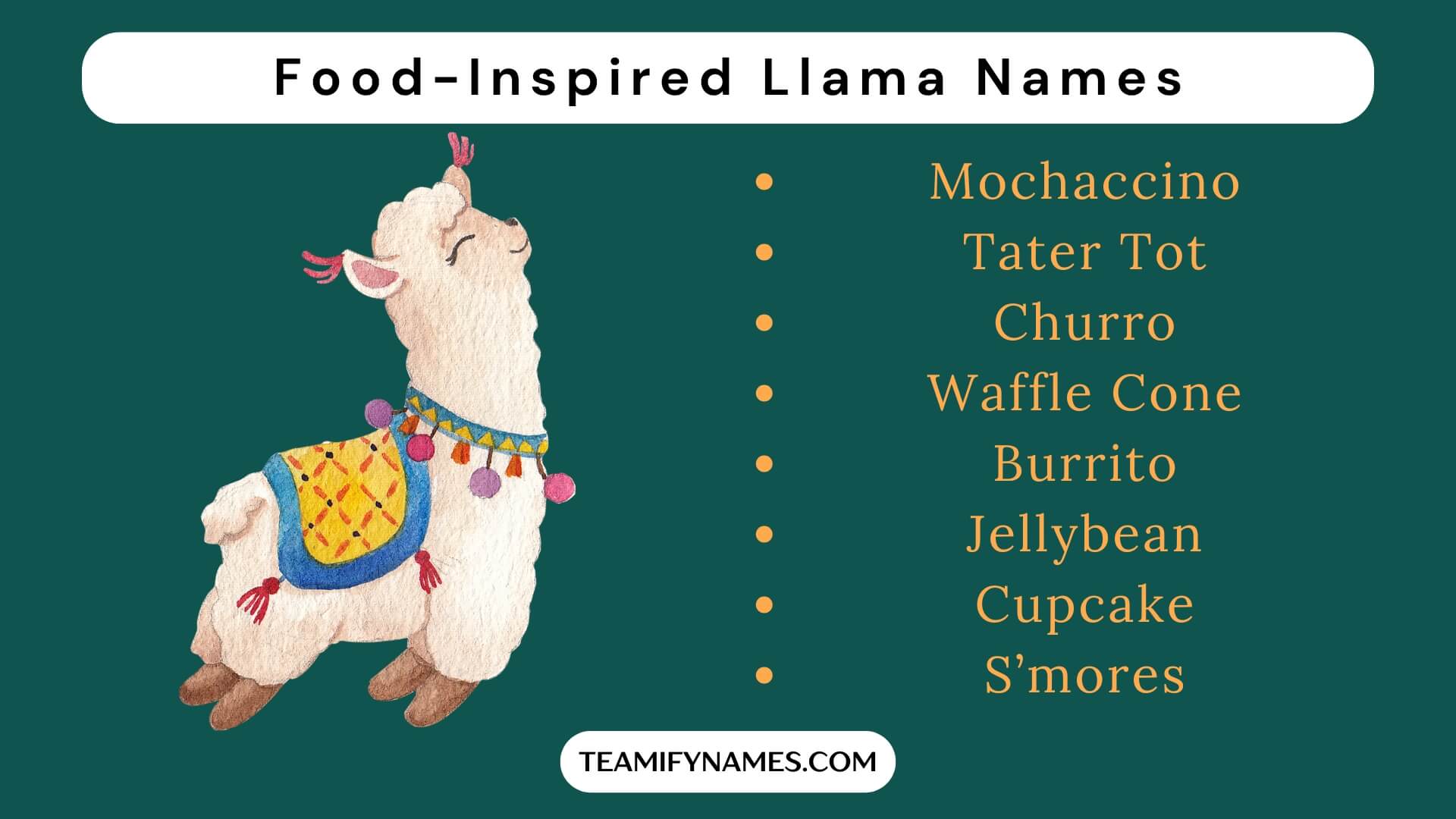 Food-Inspired Llama Names