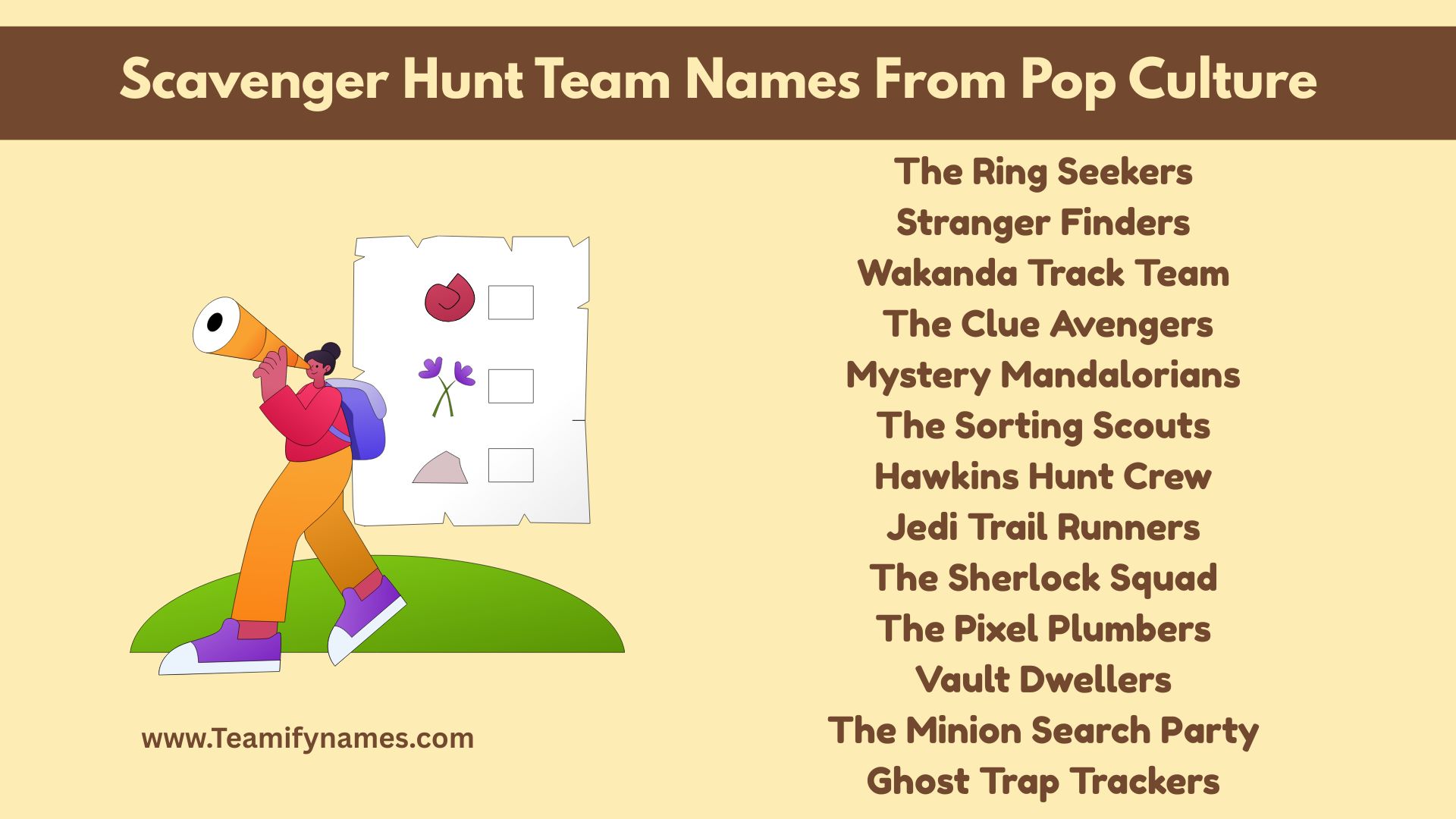 Scavenger Hunt Team Names