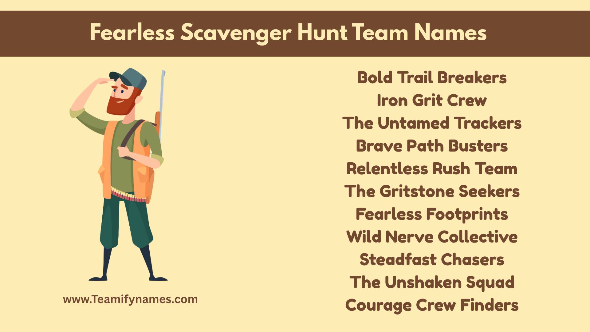 Scavenger Hunt Team Names