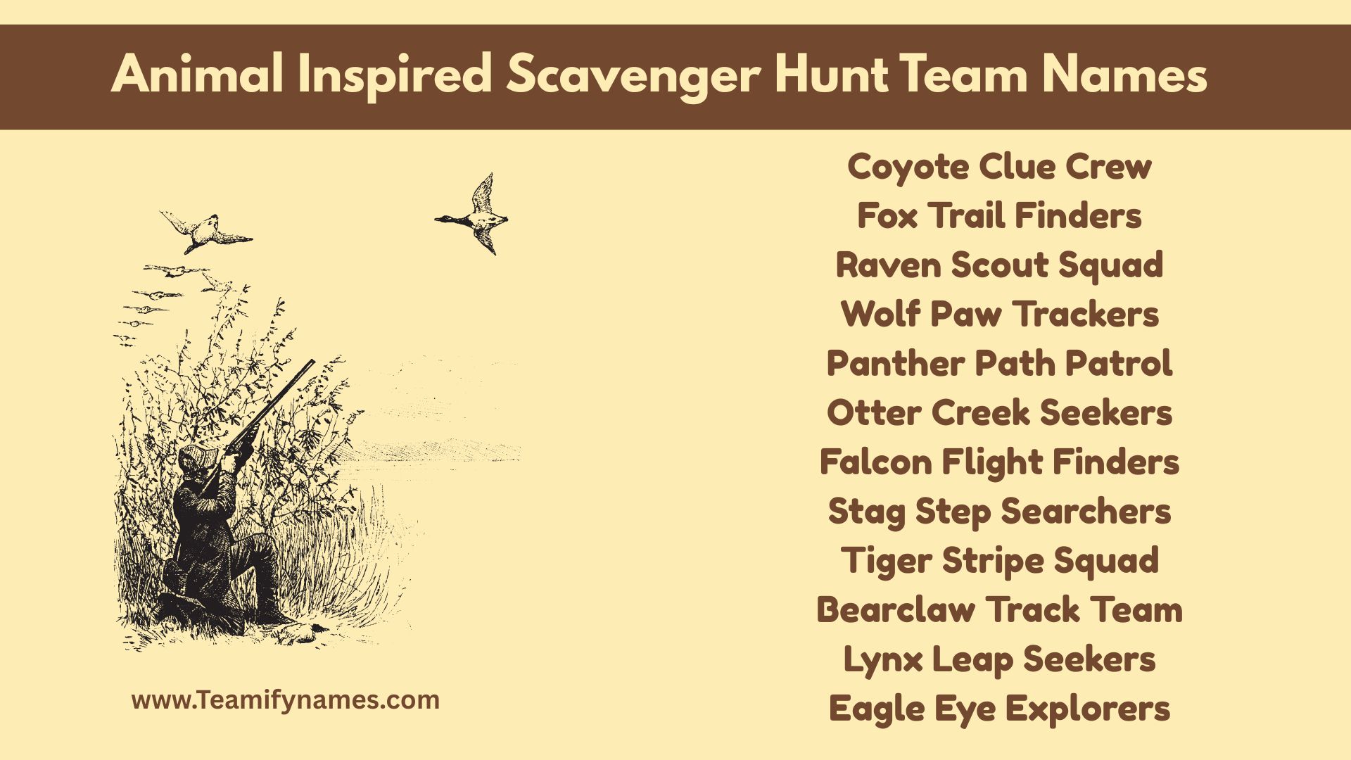 Scavenger Hunt Team Names