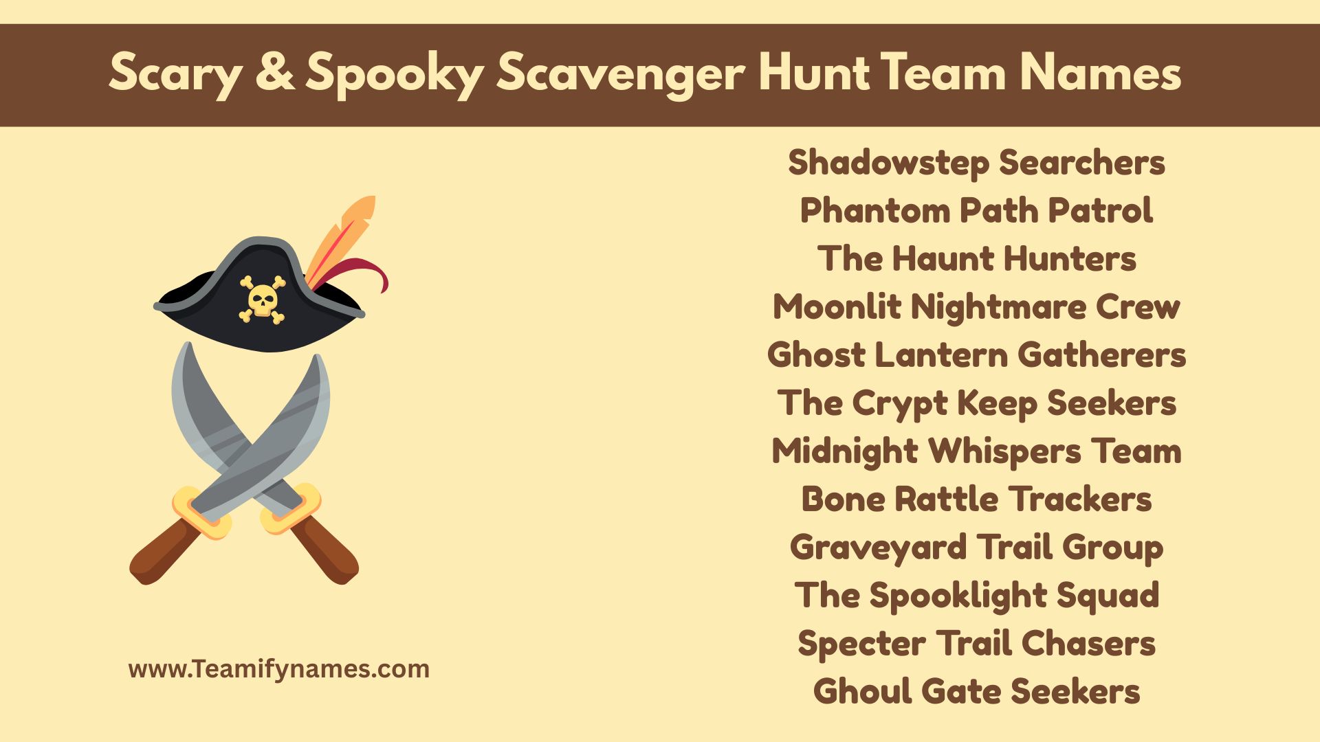 Scavenger Hunt Team Names