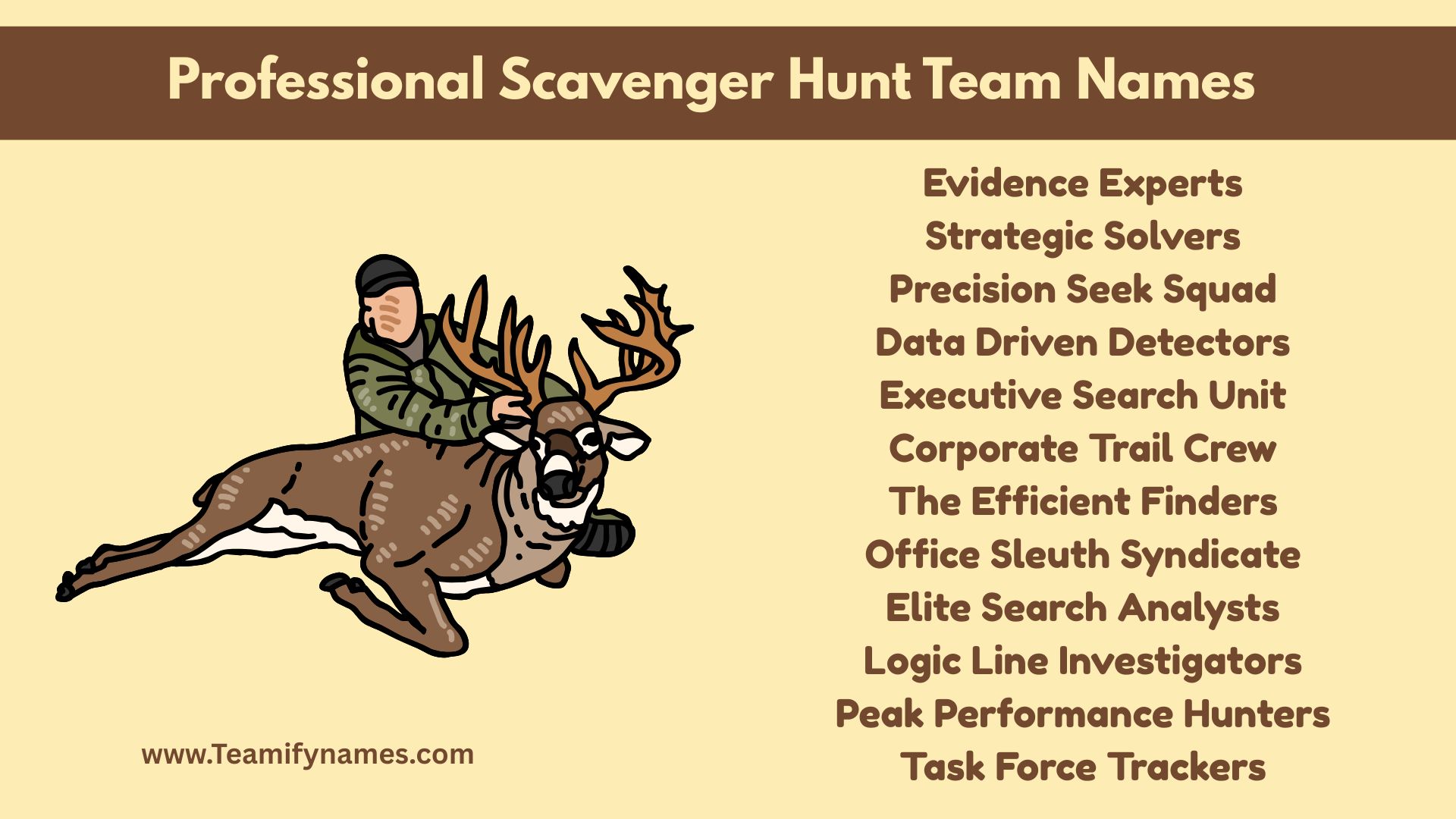 Scavenger Hunt Team Names